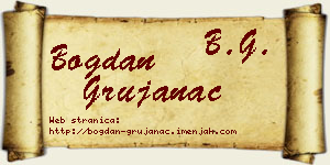 Bogdan Grujanac vizit kartica